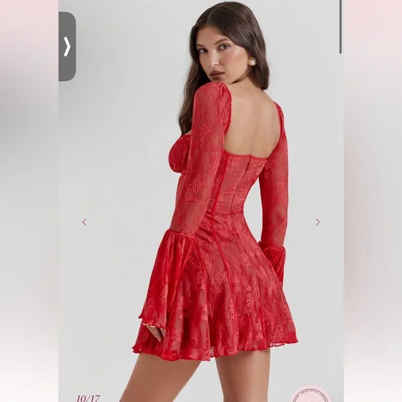 (NEW) House of CB Analissa Scarlet Lace Corset Dress – NWT - Picture 8 of 10